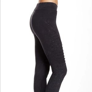 Distressed Moto Legging- Black